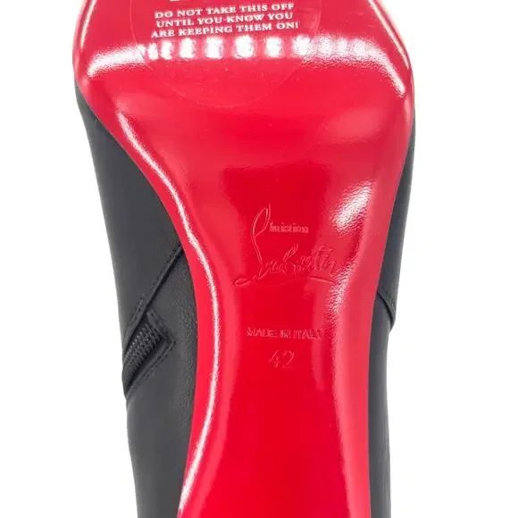 NEW Christian Louboutin Jane Botta 85mm Calf Leather Knee High Boots 42 - Picture 8 of 8